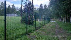 Забор из 3D сетки Гиттер с калитками, пос. Лодейное Поле
