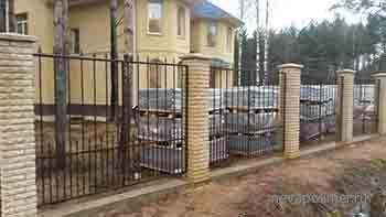 Кованый забор с воротами в Энколово