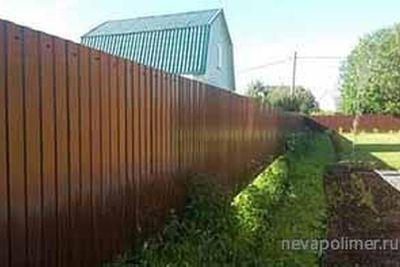 Забор на винтовых сваях с профлистом в сад-ве Славяночка-2